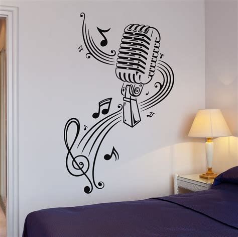 Vinyl Decal Music Karaoke Microphone Sheet Great Decor Wall Stickers Ig377