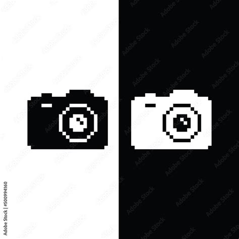 Pixel Camera Icon Vector Pixel Art For 8 Bit Game Stock Vector Adobe