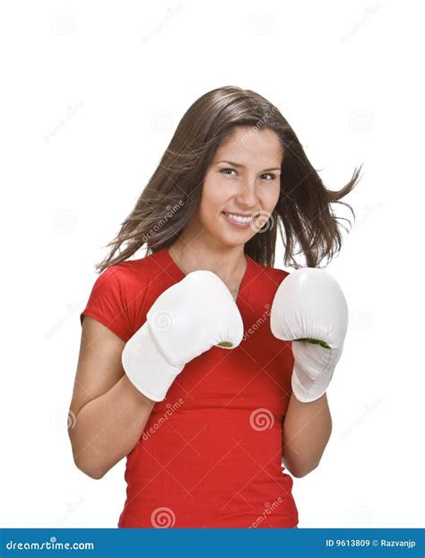 Girl Boxing Stock Image Image Of Active Fight Female 9613809