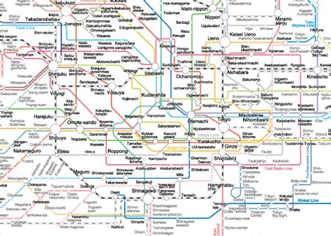 Tokyo Rail Map City Train Route Map Your Offline Travel Guide 97f