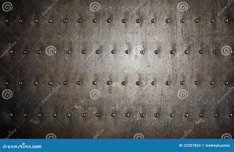 Armour Metal Texture With Rivets Background Stock Photography