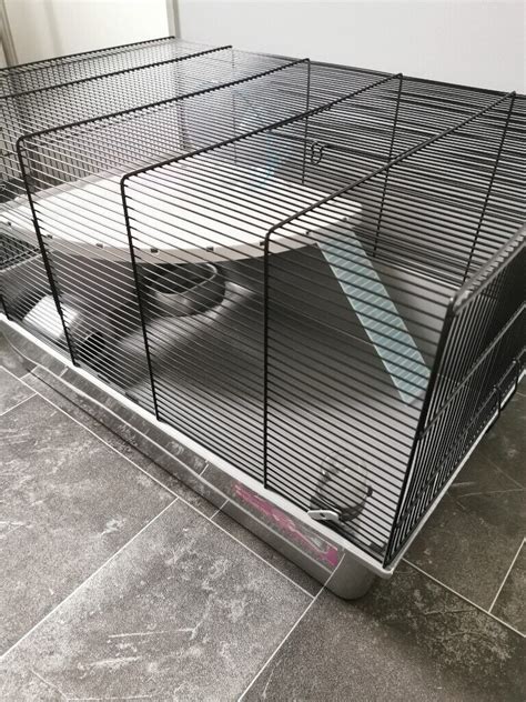 Pets Home Large Grey Hamster Cage With Accessories Complete In