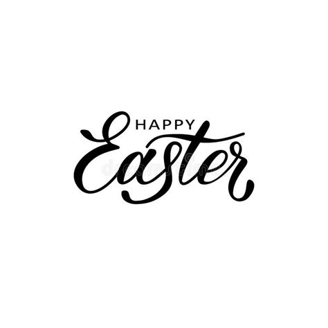 Happy Easter Lettering Card Hand Written Easter Phrase Modern