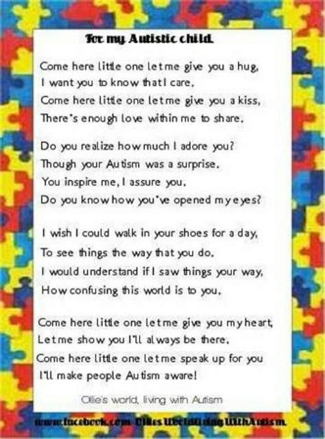 For My Son Autism Quotes Understanding Autism Autism Poems