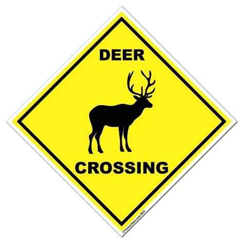 Deer Crossing Sign Or Sticker 6×9 Corrugated Plastic Artofit