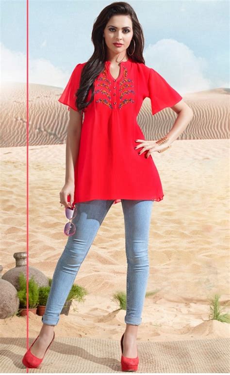 Front slit kurti design for jeans | latest front cut kurti with jeansif yo want to make long kurtis with front slits or side slit kurti then this video for y. 10 Designer Kurtis with Jeans For Women Trending Now (2020)