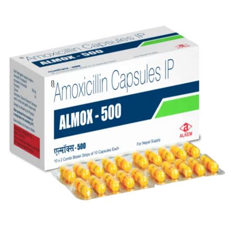 Amoxicillin 500 Mg Almox Capsule 20 Capsules In 1 Box Tablet At Best