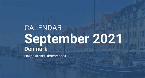 September 2021 Calendar Denmark