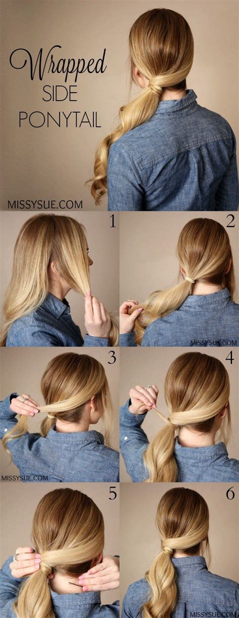 Wrapped Side Ponytail Ponytail Hairstyles Tutorial Pony Hairstyles