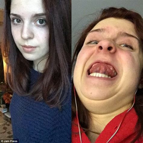 Images Of Pretty Girls Pulling Ugly Faces Sweep The Web Daily Mail Online