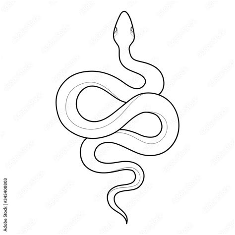 Hand Drawing Outline Snake Tattoo Snake For Henna Drawing And Tattoo