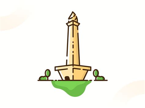 Monas Monumen Nasional By Aye Graphic Labs On Dribbble