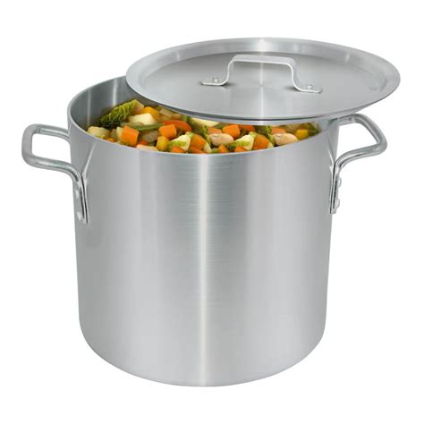 32 Quarts Aluminum Stock Pot With Lid Kitchen Pro