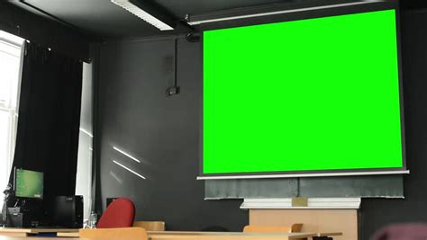 Projection Screen With A Green Stock Footage Video 100 Royalty Free