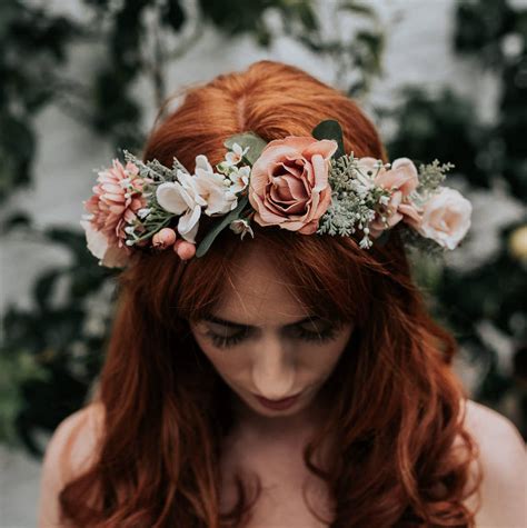 Adele Wedding Rose Flower Crown By Luna And Wild