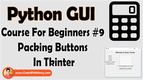 Packing Buttons In Tkinter Python Tkinter Gui Tutorial In Hindi