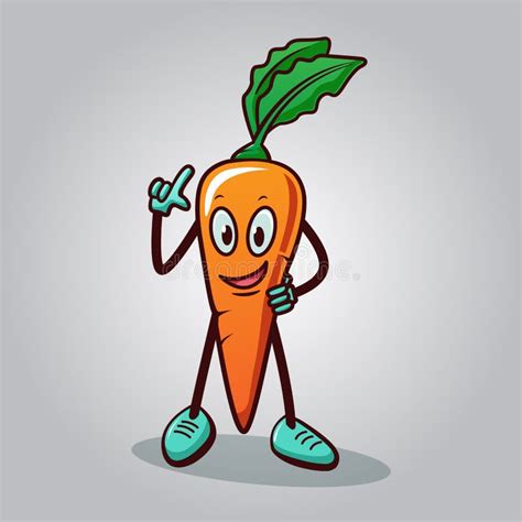 Cute Carrot Mascot Stock Vector Illustration Of Vector 245775594