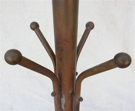 Early 20th Century Art Deco Brass Coat Rack For Sale At 1stdibs