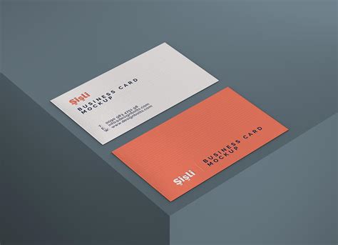 Free Simple Photorealistic Business Card Mockup Psd Good Mockups