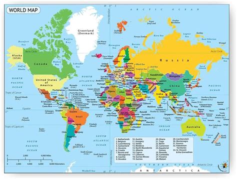 Photojaanic World Map Poster World Physical Map Wall Poster For Kids