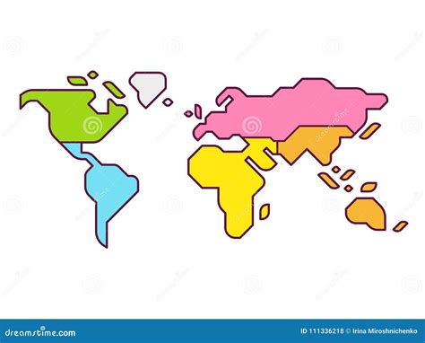 Imagenes Continentes Animados Mapa Del Mundo De Dibujos Animados Con Images