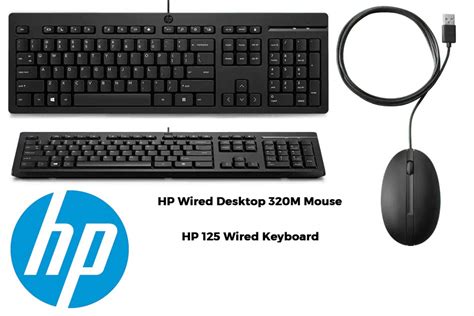 Hp Keyboard And Mouse Bundle 1 X Hp 125 Wired Keyboard 1 X Hp Wired