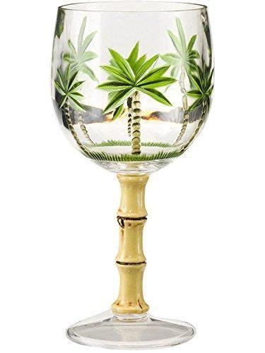 Acrylic Palm Tree With Bamboo Stem Wine Glass Bar Chairs Kitchen