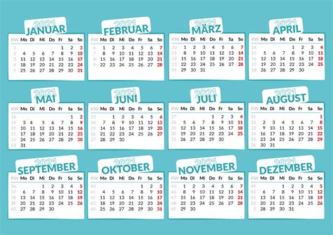 Download Calendar 2021 Months Royalty Free Vector Graphic Pixabay