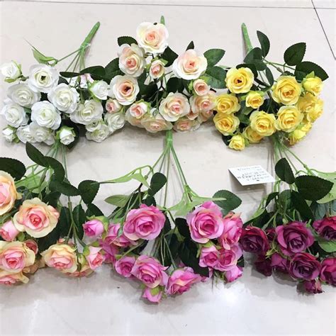 artificial rose vine flowers with silk rose flowers for home wedding party garden china