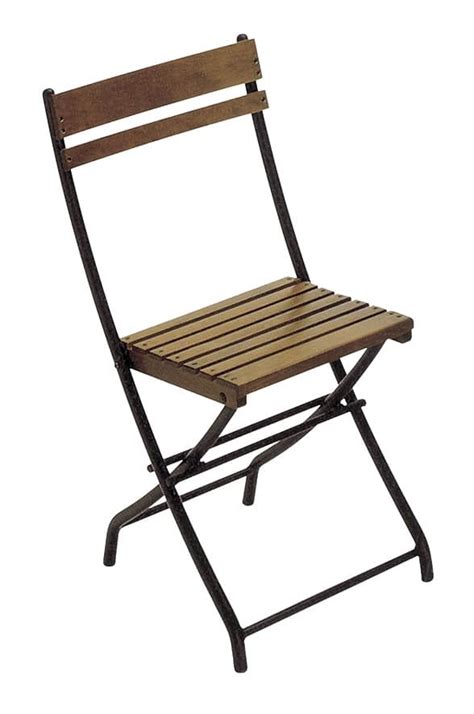 These chairs are a unique asset to anyone's porch or patio. Folding chair, in metal and wooden slats | IDFdesign