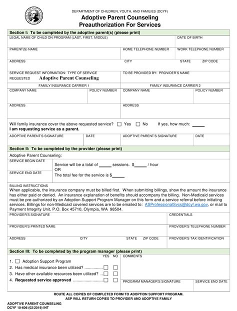 Dcyf Form 10 606 Fill Out Sign Online And Download Fillable Pdf