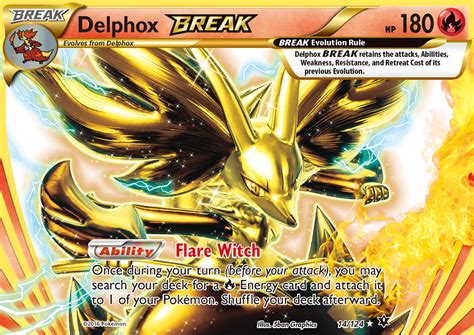 Delphox Break 14124 Xy Fates Collide Holo Ultra Rare Pokemon Card Near