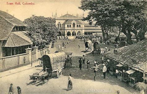Busy Streets Of Colombo Town Hall Ceylon 1915