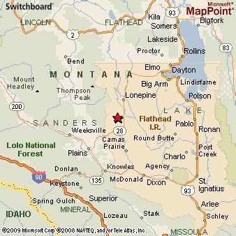 Hot Springs Montana Area Map More