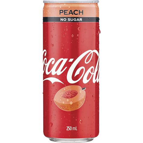 Coca Cola Peach No Sugar 250ml Woolworths