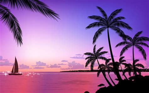 Download Tropical Beach Sunset Wallpaper By Rachelo87 Tropical