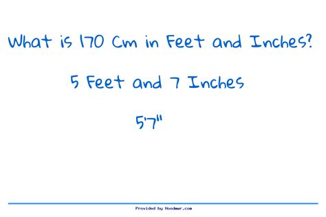 What Is 170 Cm In Feet And Inches