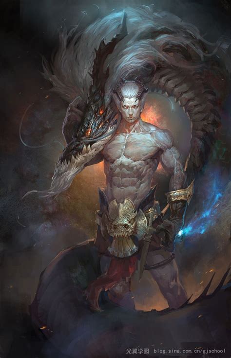 Dragon Warrior By Guangjian Huang Dark Fantasy Art Fantasy Artwork