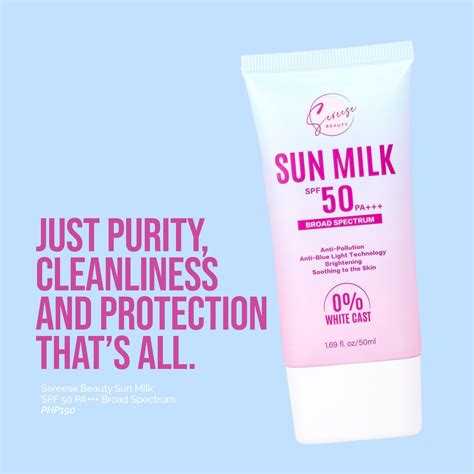 Sereese Beauty Sun Milk Spf 50 Broad Spectrum 30ml Shopee Philippines