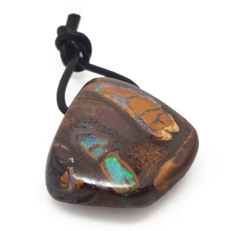 Boulder Opal Drilled Pendant The Fossil Cartel