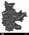 Cottbus City Map Germany DE labelled black illustration Stock Vector ...