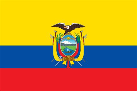 Ecuador flagge winken im wind mit sehr detaillierten stoff textur. Ecuador | Flaggen der Länder