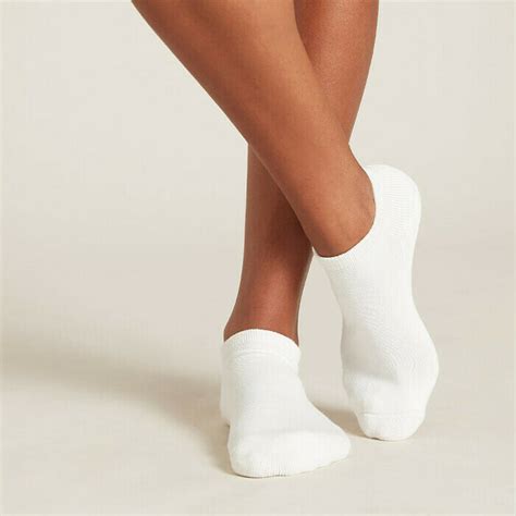 Boody Womens Cushioned Sports Ankle Socks White Nourished Life