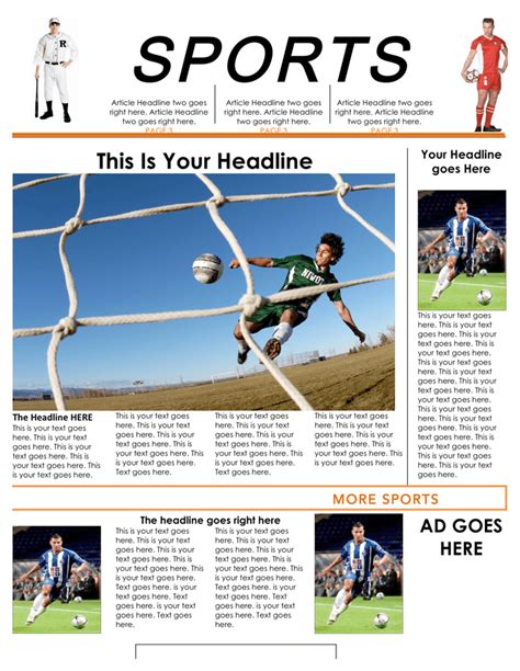 Sports Newspaper Template In Word And Pdf Formats