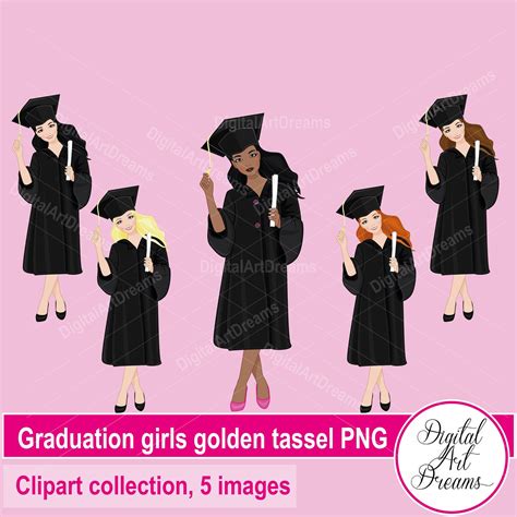 Graduation Clipart Woman Clipart Digital Artwork Black Etsy Graduation Clip Art Clip Art