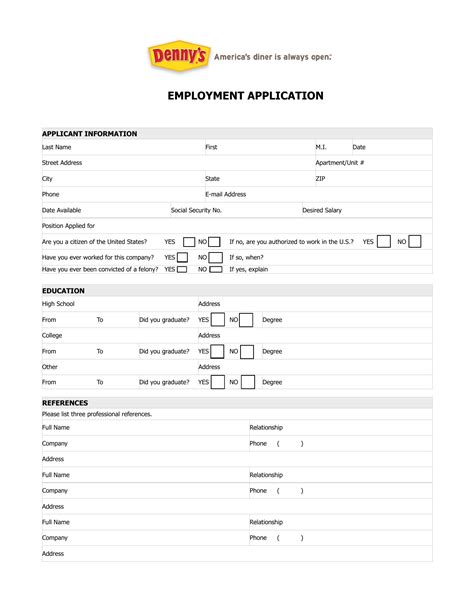 Singtel's highly developed international network provides direct connections from singapore to more than 100 countries. Download Denny's Job Application Form - Careers | PDF ...