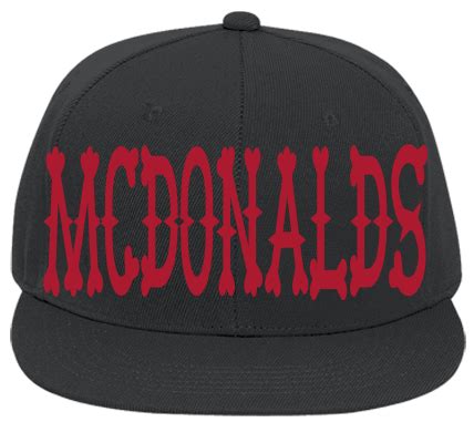 MCDONALDS - Flat Bill Fitted Hats 123-969 - 123-9692041 - Custom Heat png image