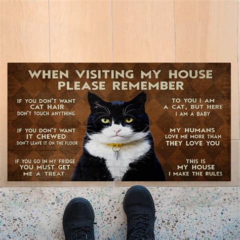 Funny Quotes Cat Doormat Cat Owner Mat Cat Lover Rug Funny Etsy