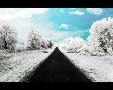 Snow Horizon Roads Infrared Skyscapes Infrared Photography 1280x1024