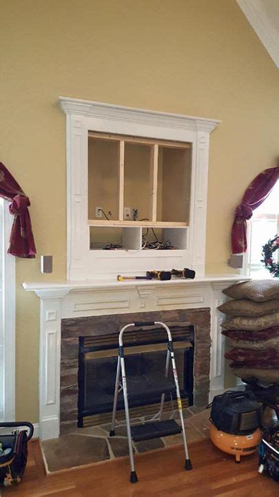 Above the fireplace seems like a fine place to put a tv, but it's a bad idea. Make that outdated hole above fireplace vanish by ...